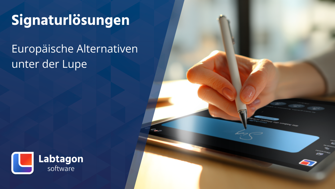 Digitale Unterschriften auf einem Tablet